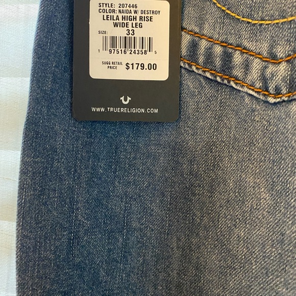 Brand New Women’s Distressed Wide Leg Jean (True religion) - Picture 5 of 5